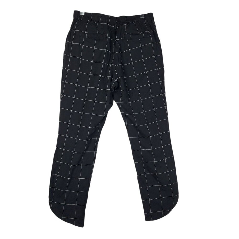 Marine Layer Black Windowpane Cropped Pants